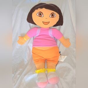 Nick, Jr Vintage 28" Dora And Back Pack Plush Toy with Pink and Orange Outfit
